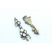 Earrings Silver 925 Sterling Dangle Drop Women Crystal Traditional Handmade B585